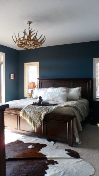 donkerblauwe slaapkamer ideeën en voorbeelden 