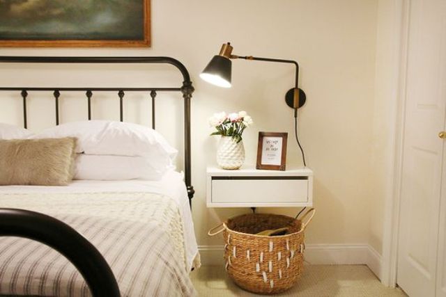 modern zwevend nachtkast ideeën en voorbeelden van een nachtkast met lade